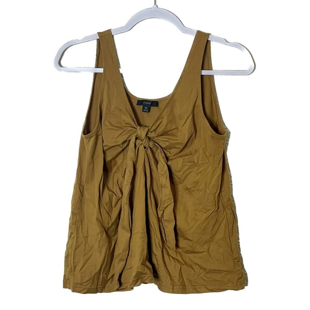 J Crew Mustard Yellow Gold Sleeveless Blouse Size XS